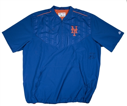Tim Tebow & Paul Sewald Game Used, Signed & Inscribed New York Mets Pullover Jacket (Beckett)